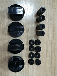 Эл_Ручка управления для плиты  универсальная комплект 4шт (черная) (WL1034)