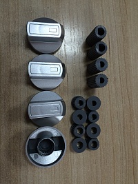 Эл_Ручка управления для плиты  универсальная комплект 4шт (серебро) (WL1030)